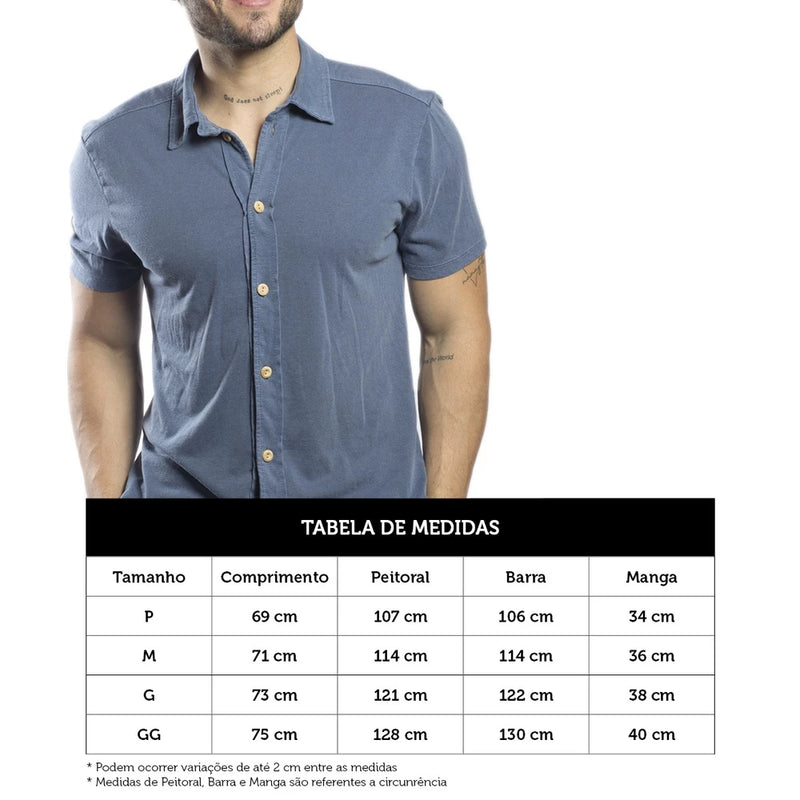 Camisa Slim Masculina Malha Premium Ecológica Estonada – Conforto e Sustentabilidade