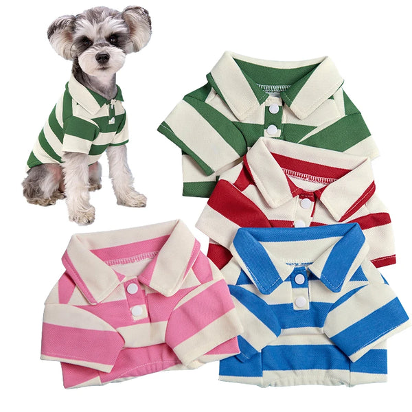 Camisa Polo para Cachorros – Roupinha Casual e Estilosa para o Verão! Ideal para Cães Pequenos e Grandes, como Chihuahua, Pug e Yorkshire