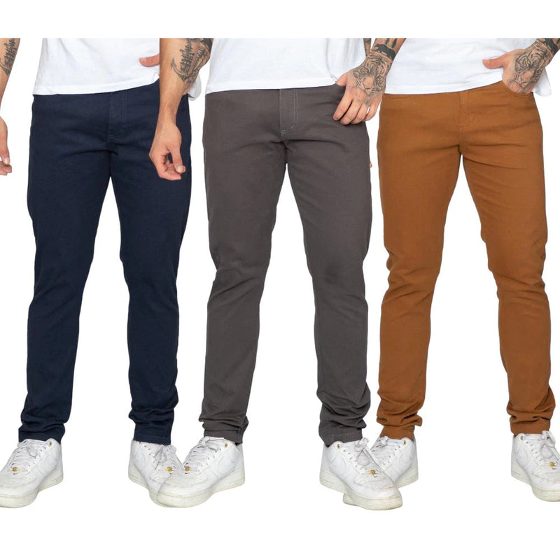 Calça Masculina de Sarja com Elastano – Lycra Premium em Cores Variadas (38 ao 48)