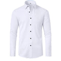 Camisa Flexível Ultra Comfort® Tecido Seda Gelo - Não amarrota Vestuário Masculino Direct Ofertas Branco P 